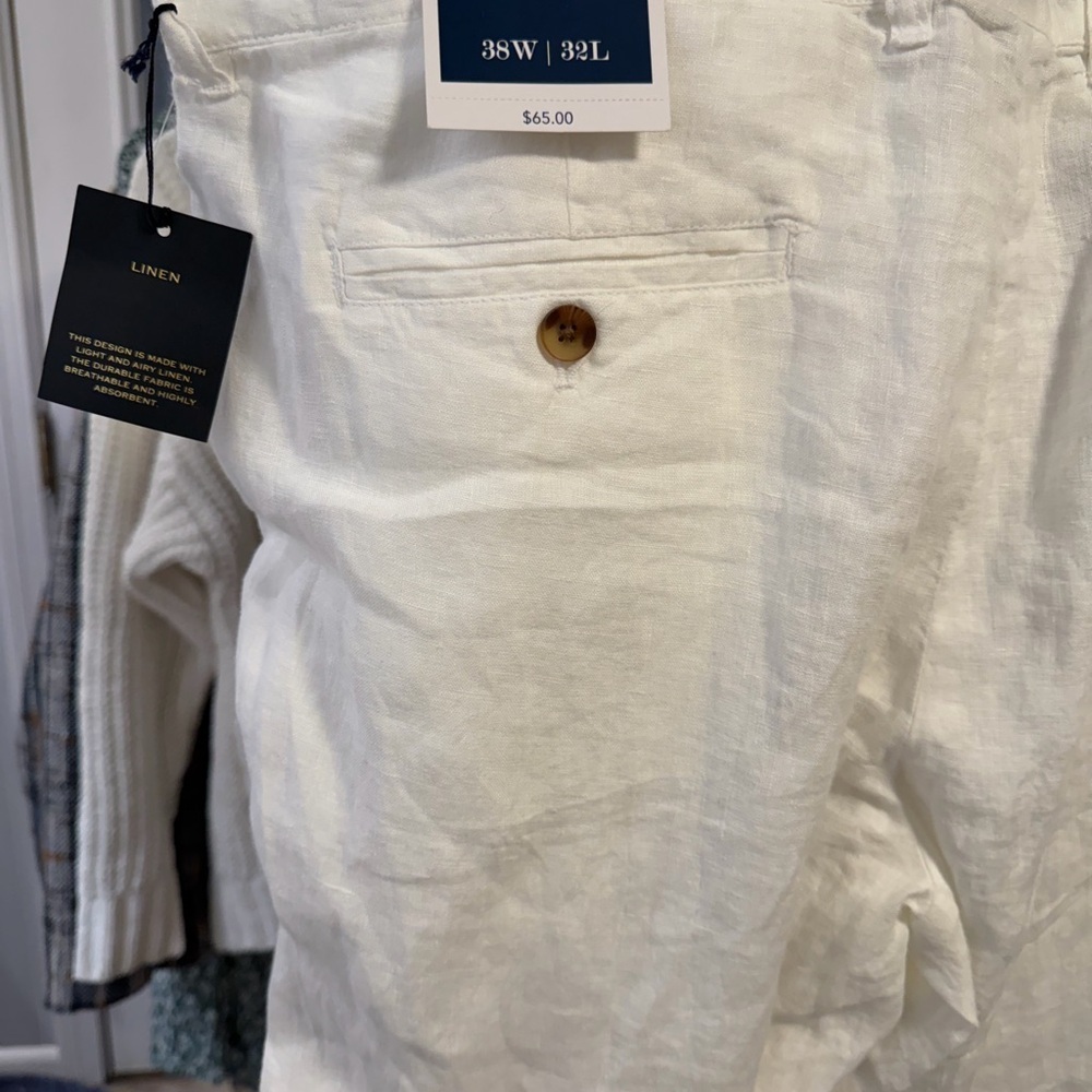 Club Room Cream Linen Chinos